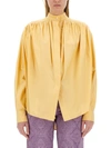 Etro Cotton Poplin Blouse In Yellow