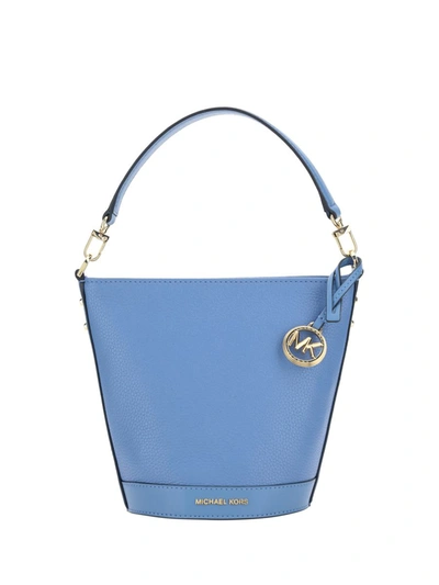 Michael Kors Michael  Townsend Small Leather Top-zip Convertible Bucket Crossbody In French Blue