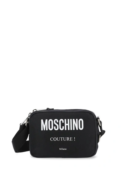 Moschino Shoulder Bag With Logo In Black