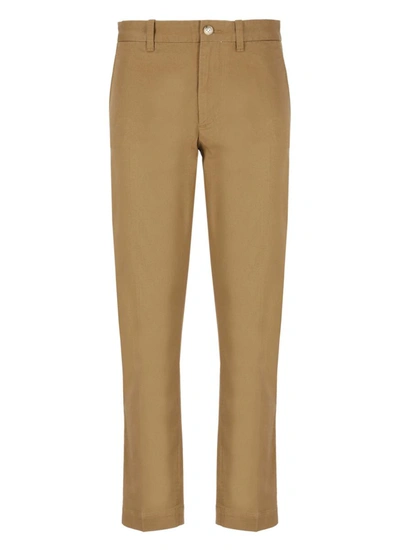 Ralph Lauren Cotton Trousers In Brown