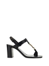 Saint Laurent 75mm Cassandra Leather Sandals In Nero
