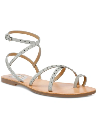 Dolce Vita Junie Womens Studded Open-toe Flatform Sandals In Silver