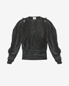 Isabel Marant Zarga Blouse In Black Viscose In Black