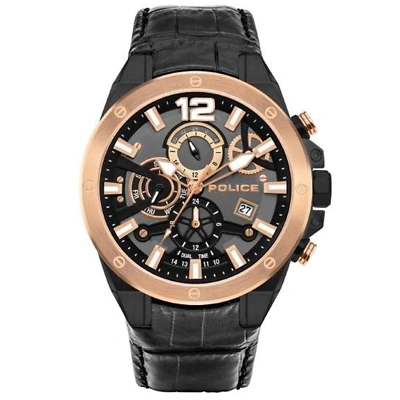 Pre-owned Police Rose Gold Men Watch