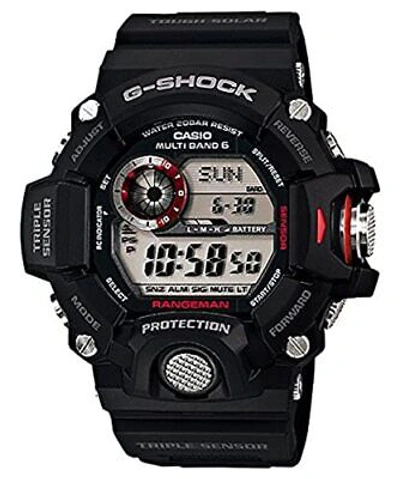 Pre-owned G-shock Casio  Gw-9400j-1jf Master Of Rangeman Triple Sensor Digital Men Watch