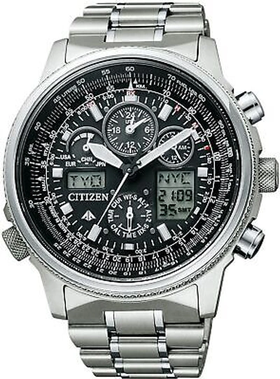 Pre-owned Citizen Promaster Eco-drive Radio Chronograph Pmv65-2271 Men's Watch