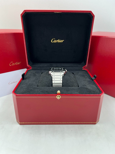 Pre-owned Cartier Santos De  Blue Dial Medium Size 35mm Wssa0063 Unworn 2023