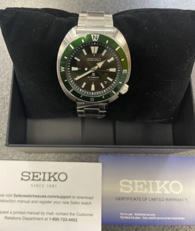 Pre-owned Seiko Prospex Land Turtle Automatic Green Dial Men's Watch Srph15 Made In Japan