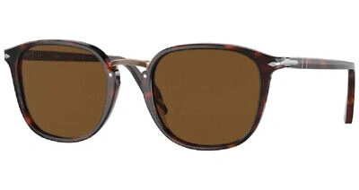 Pre-owned Persol Po3186s 24/57 Sunglasses Men's Havana/polarized Brown Square Shape 53mm
