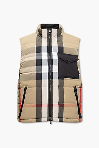 Pre-owned Burberry Beige Polyamide And Feathers Vest