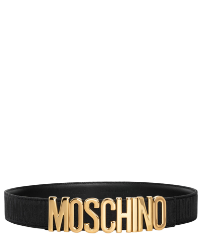 Pre-owned Moschino Belt Women 3226ma800182681555 Black Adjustable Leather