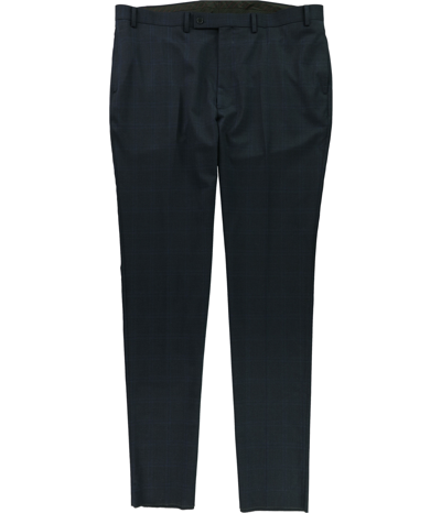 Pre-owned Calvin Klein Mens Slim-fit Dress Pants Slacks In Navywhite
