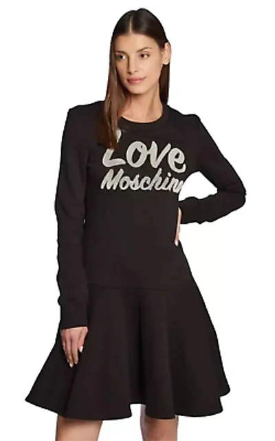 Pre-owned Moschino Love  Black Cotton Dress