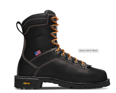 Pre-owned Vibram Danner 17309 Quarry Usa Boots Waterproof  Sole In Box Free Shipping In Black