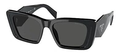 Pre-owned Prada Authentic  Sunglasses Pr 08ys-1ab5s0 Black W/dark Grey 51mm In Gray