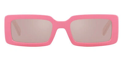 Pre-owned Dolce & Gabbana Dg6187 Sunglasses Pink Light Pink Mirrored Silver 53mm