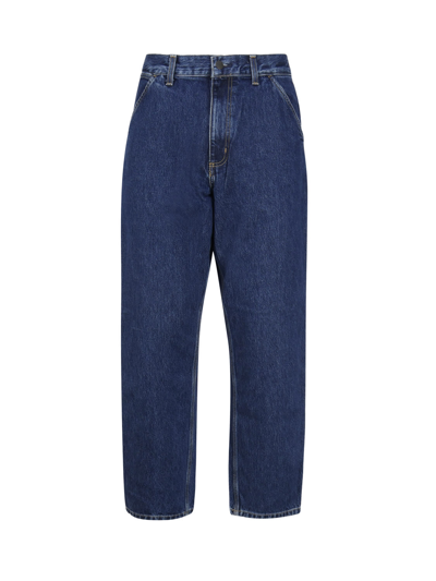 Carhartt Single Knee Jeans In Blue /stone Washed