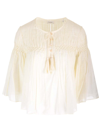 Isabel Marant Étoile Axeliana Blouse In Ecru In White