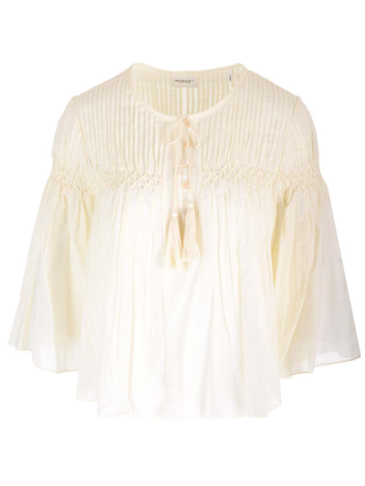 Marant Etoile Axeliana Blouse In Ecru In Neutrals