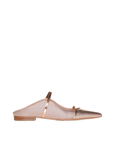 Malone Souliers Flat Shoes In Rose Gold