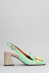 CHIE MIHARA SUZAN PUMPS IN GREEN LEATHER