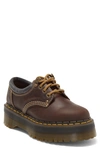 Dr. Martens' 8053 Crazy Horse Leather Platform Casual Shoes In Dark Brown Crazy Horse