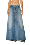 Diesel Gonna Lunga In Denim Comfort In Blu