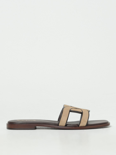 TOD'S FLAT SANDALS TOD'S WOMAN COLOR TOBACCO,F11222094
