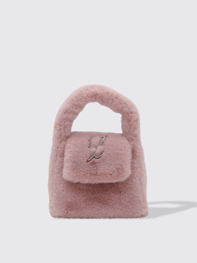 Blumarine Faux Fur Handbag In Pink
