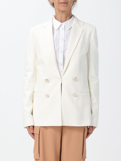 Twinset Double Breasted Jacket In White