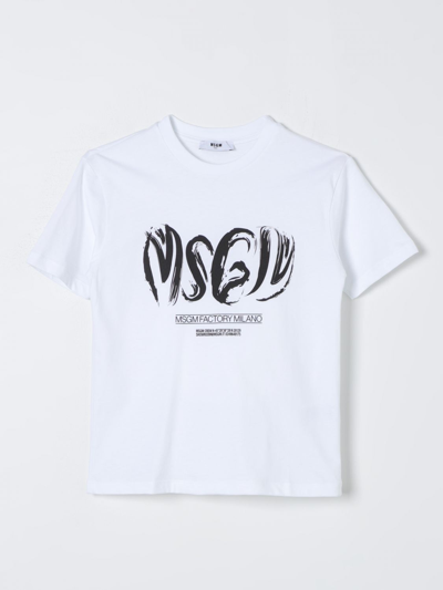 Msgm T恤  Kids 儿童 颜色 白色 In White