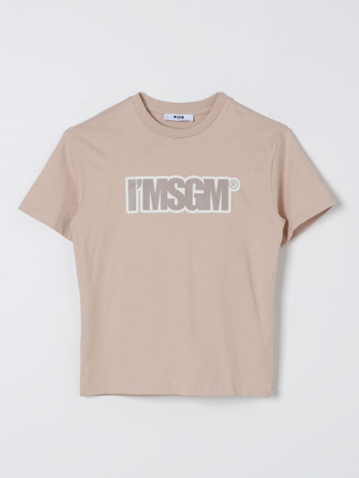 Msgm T恤  Kids 儿童 颜色 米色 In Beige