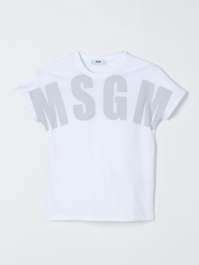 Msgm T恤  Kids 儿童 颜色 白色 In White