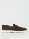 Tod's Slipper Suede Loafers In Dark