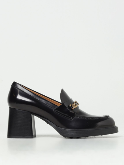 Tod's 65mm Logo-plaque Leather Pumps In Black