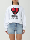 Moschino Graphic-print Jersey Sweatshirt In White