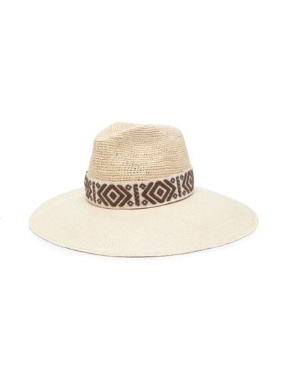Borsalino Sophie Semicrochet Panama Hat In Marrón