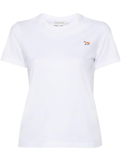 Maison Kitsuné Bavy Fox Cotton T-shirt In White