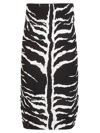 Alaïa Zebra-print Pencil Skirt With Cutout Detail In Black
