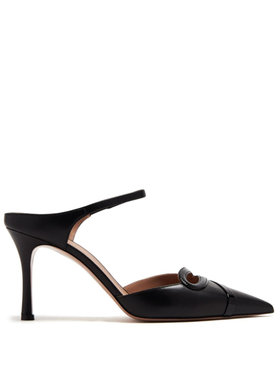 Malone Souliers Bonnie 80 Leather Stiletto Mules In Black