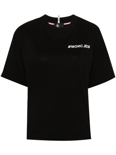 Moncler Logo棉质t恤 In Black