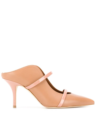 Malone Souliers Maureen 70 Leather Stiletto Mules In Pink