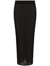 Dolce & Gabbana Dg-jacquard Midi Skirt In Black