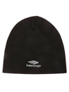 Balenciaga Loop Sports Icon Beanie Hat In Black