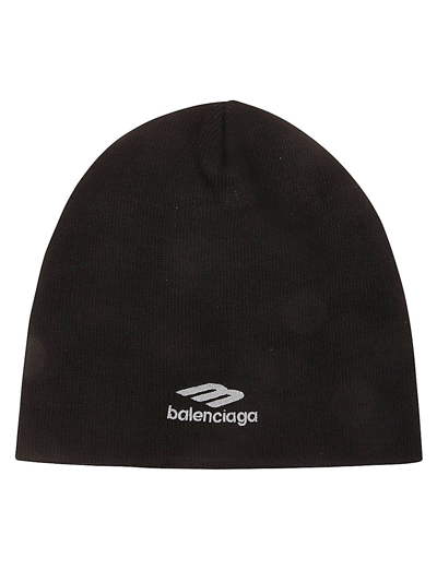 Balenciaga Men's 3b Sports Icon Skiwear Beanie Hat In Black
