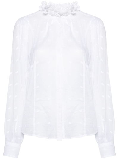 Marant Etoile Terzali Broderie-anglaise Shirt In White