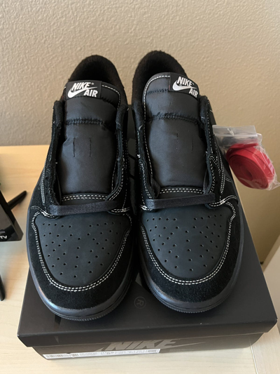 Pre-owned Jordan Nike Travis Scott Jordan 1 Low Phantom Shoes In Black