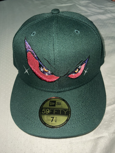 Pre-owned Supreme Eyes New Era Fitted 7 1/4 In Green