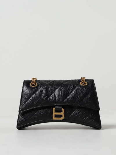 Balenciaga Crush Shoulder Bag In Black