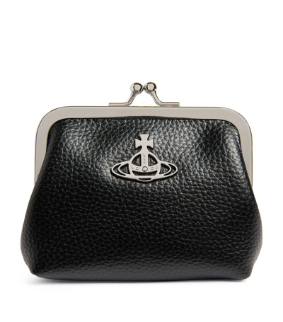 Vivienne Westwood Orb-plaque Coin Purse In Black